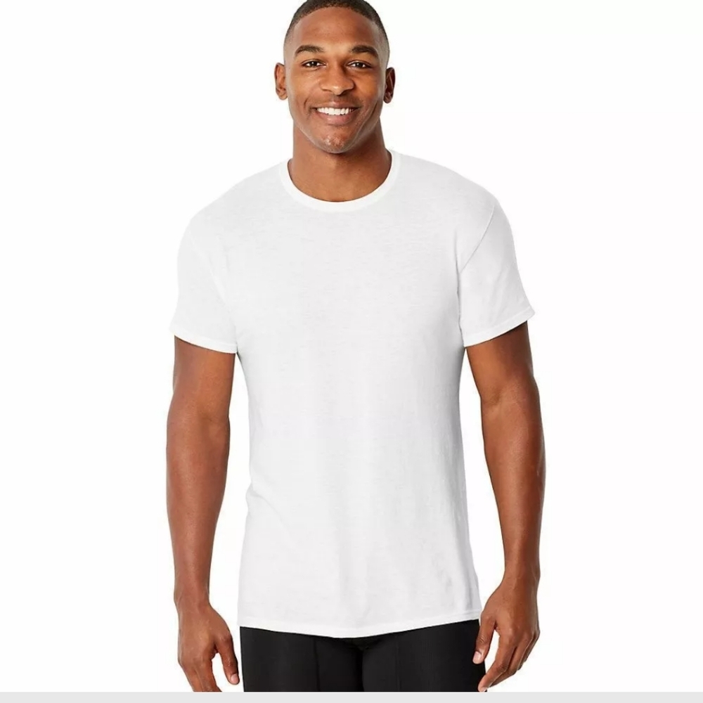 COPY - Hanes XL 4 pack Modal Crew Neck White Tee Shirts Lot Bundle Comfort Soft